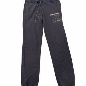 Abercrombie & Fitch NY Logo Jogger Sweatpants Black Size Small